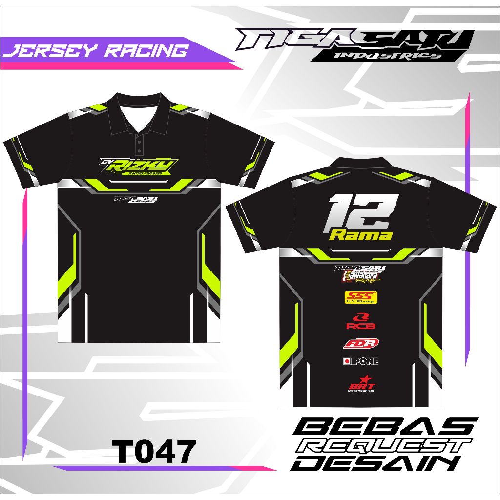 JERSEY RACING CUSTOM FULL PRINTING JERSEY BALAP JERSEY BISA UBAH NAMA NOMOR JERSEY RACING TEAM KAOS 
