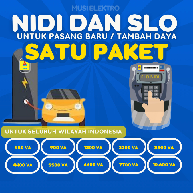 [RESMI] NIDI DAN SLO 900 VA - SATU PAKET SERTIFIKAT NIDI & SLO PASANG BARU SELURUH WILAYAH INDONESIA