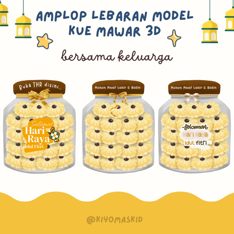 

(A6) Amplop Lebaran Model Kue Mawar 3D/Amplop Lebaran Unik Terbaru 2025/Amplop Idul Fitri/Amplop Kue Kering Lebaran
