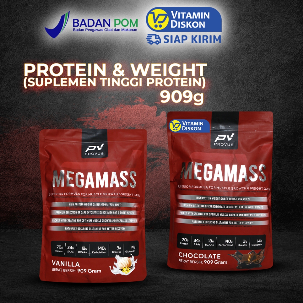 PROVUS MEGAMASS SUPERIOR FORMULA FOR MUSCLE GROWTH AND WEIGHT GAIN