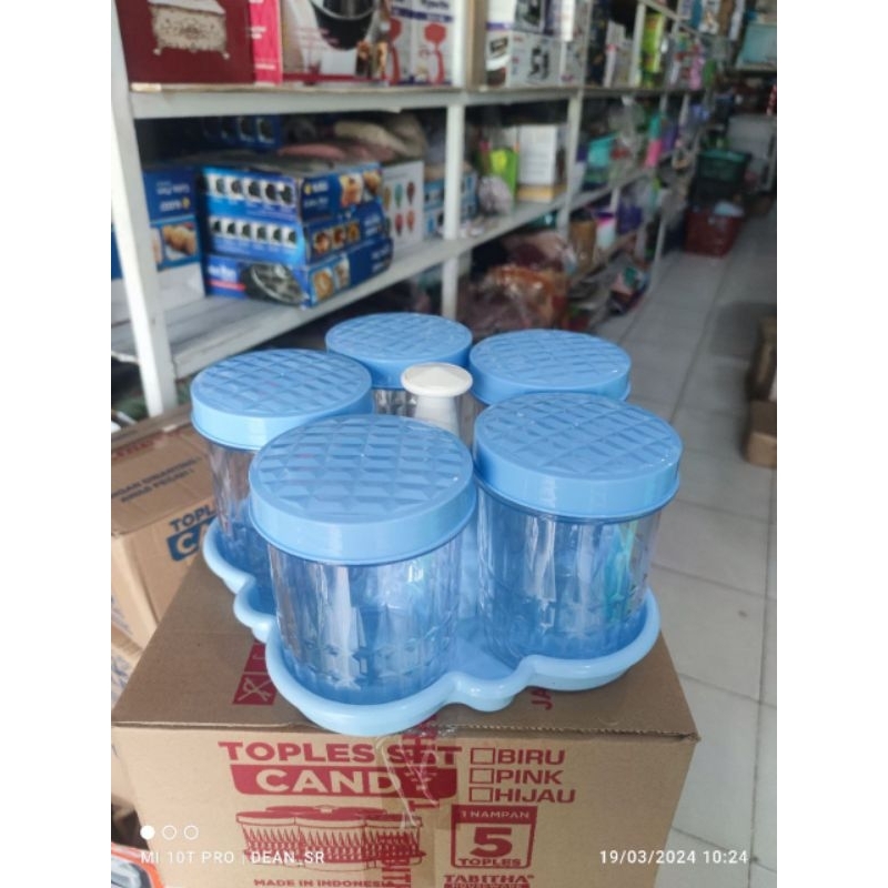 Toples set candy Tabitha nampan toples set candy 5toples
