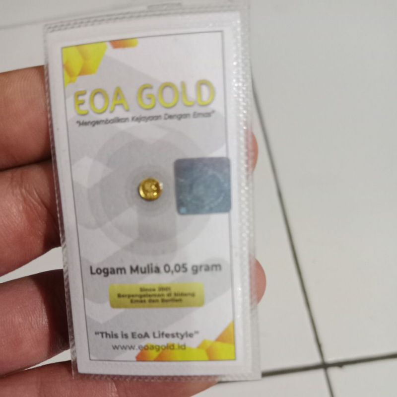 emas eoa gold 0.05 gr Certificate of assay