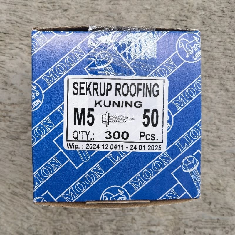 Sekrup Roofing Kuning Moon Lion 5, 7, 10 cm