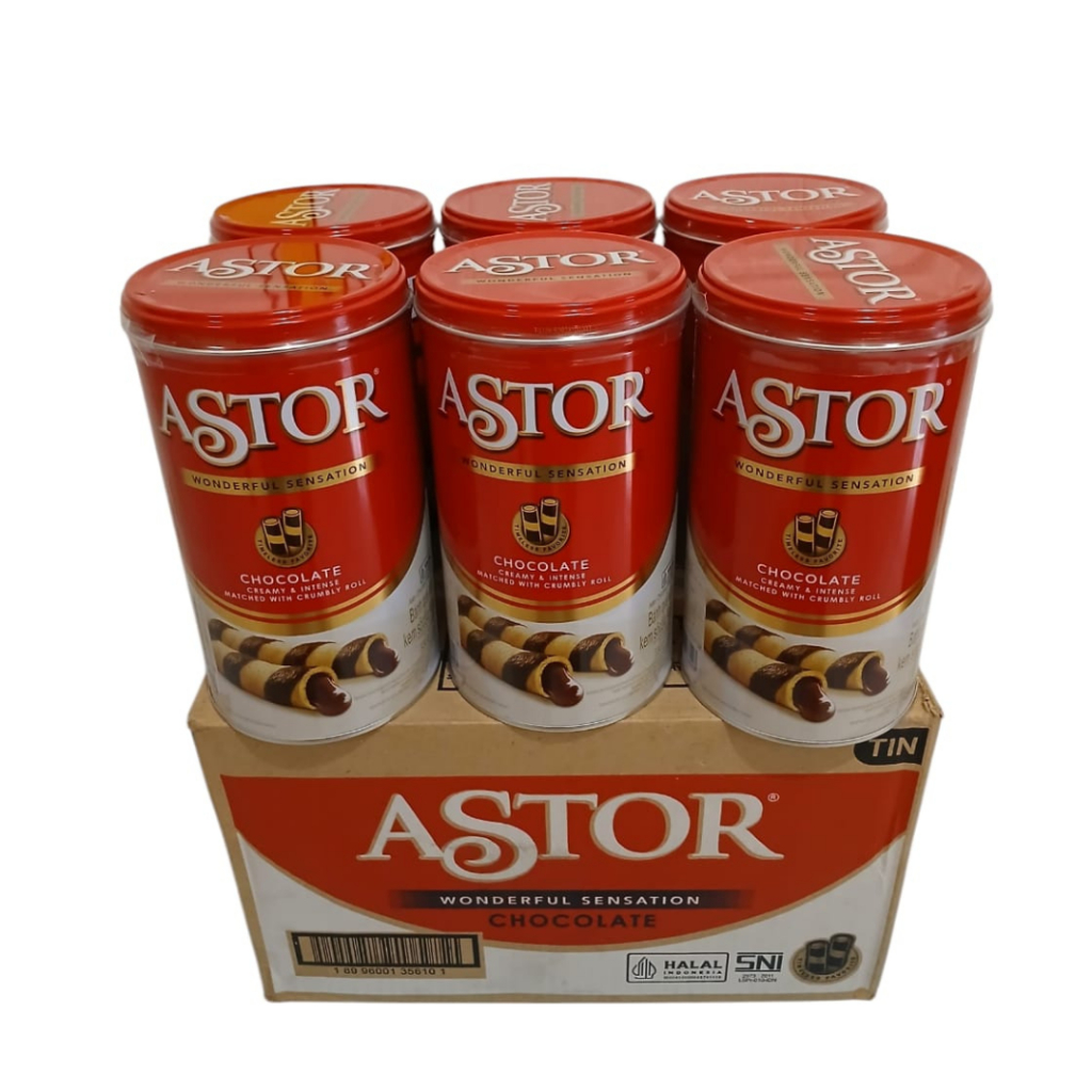 

Astor Double Chocolate 330gr kemasan kaleng 1 dus isi 6 kaleng