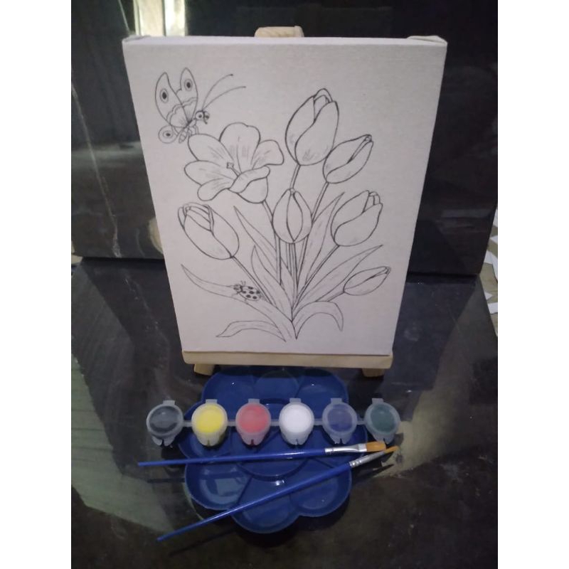 

Kanvas lukis sketsa paket lengkap mewarnai 15x20cm