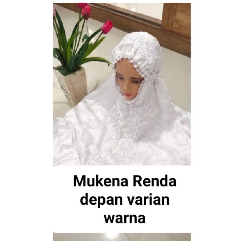 mukena dewasa Renda depan / mukena bordir  / mukena terusan