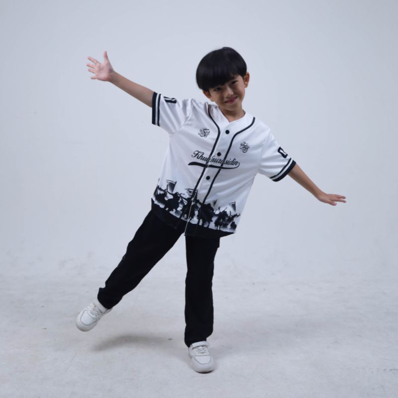 Baseball Jersey Anak Laki Laki / Baju Baseball Anak / Kaos Anak Khalifah / Kaos Baseball  Anak / NBL
