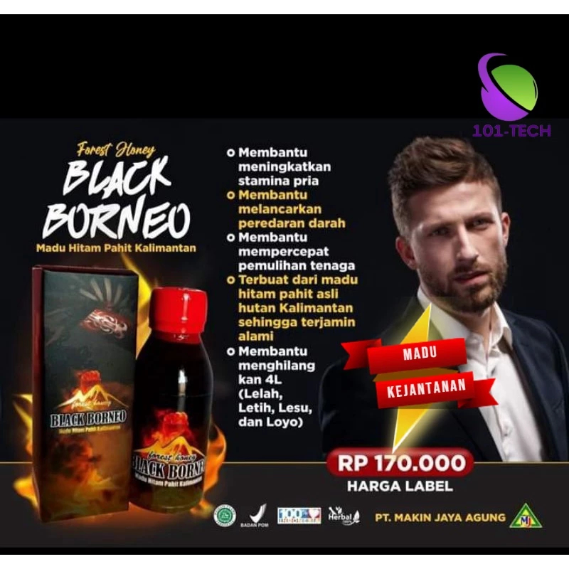 

Madu Hutan Borneo ( Kemasan Baru ) BLACK BORNEO Madu Hitam Kalimantan 1Botol 120ml