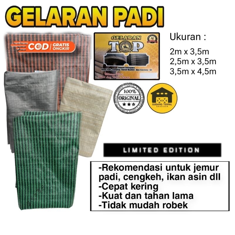 Gelaran Padi Super Top | Klotok | Terpal Jemuran Padi