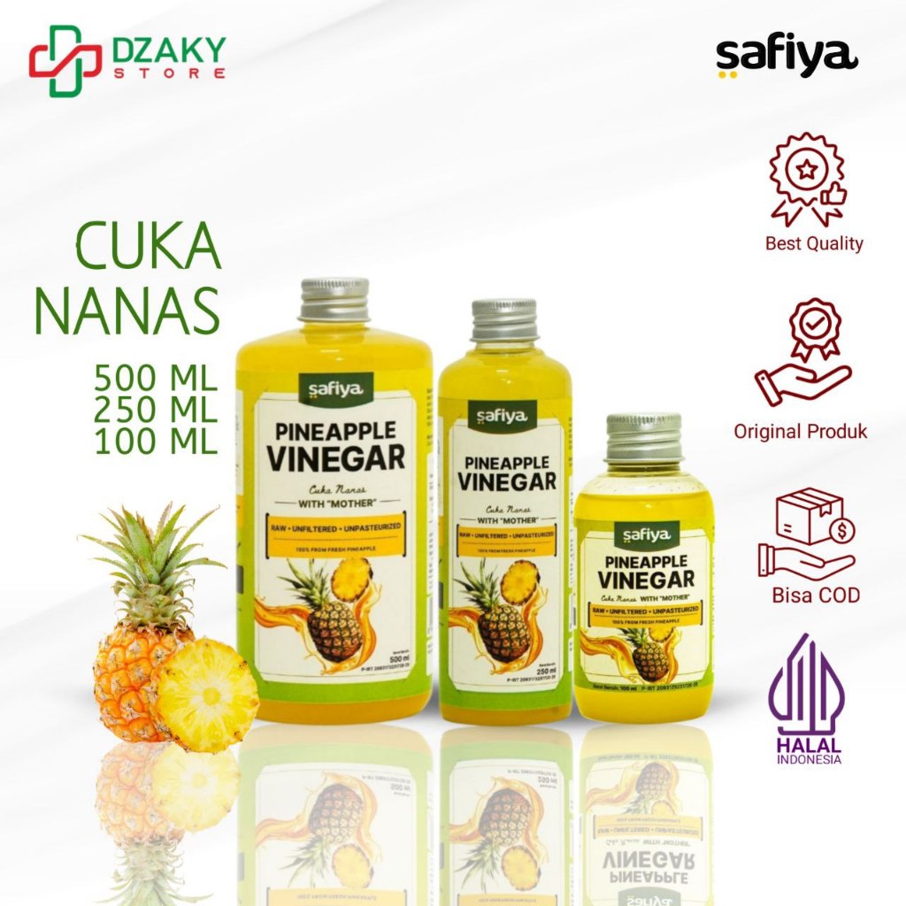 

Safiya Cuka Nanas With Mother Pineapple Vinegar 100% Asli