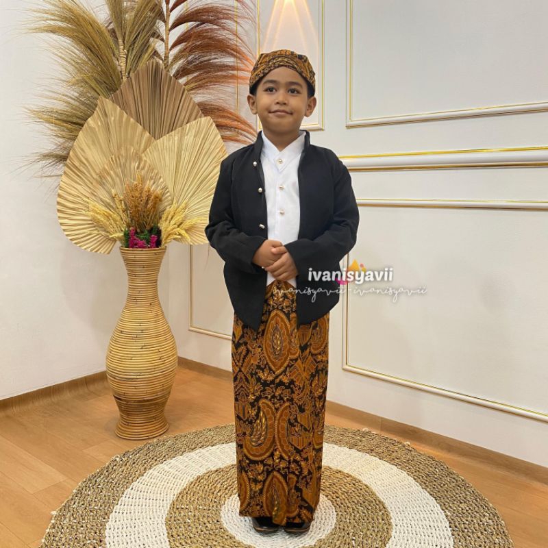 (1set Anak Cowok) Baju Adat Jawa - Tradisional / Baju Pagar Bagus | Hewes- Semen Romo