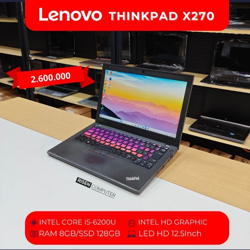 Second LAPTOP LENOVO THINKPAD X270 Intel Core i5 7200U / 6300U RAM 8GB SSD 128GB Notebook 12,5inch S