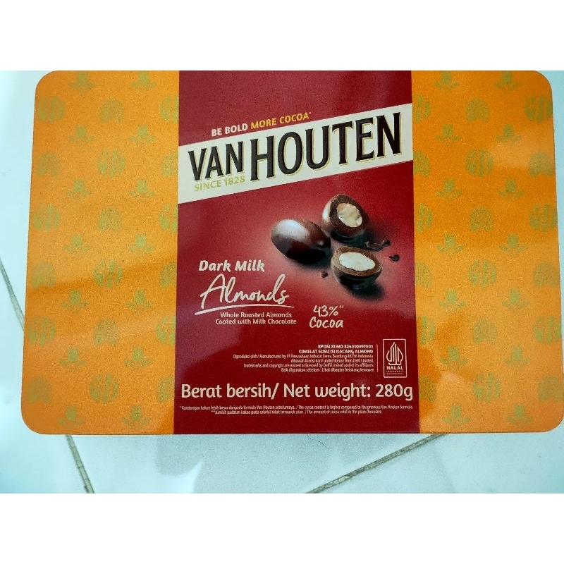 

Kaleng kosong Coklat bekas Van Houten 280gr