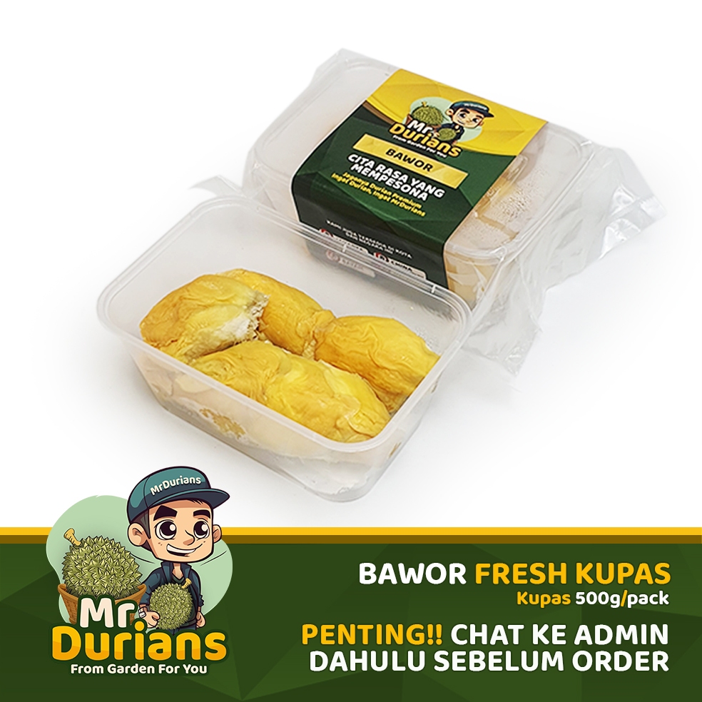 

Durian Bawor Fresh Kupas Premium No Frozen / Bawor kupas / Durian Lokal Premium