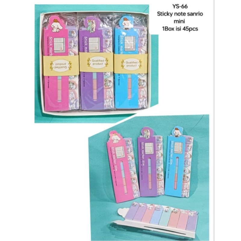 

1 BOX STICKY NOTE SANRIO ISI 45 PCS