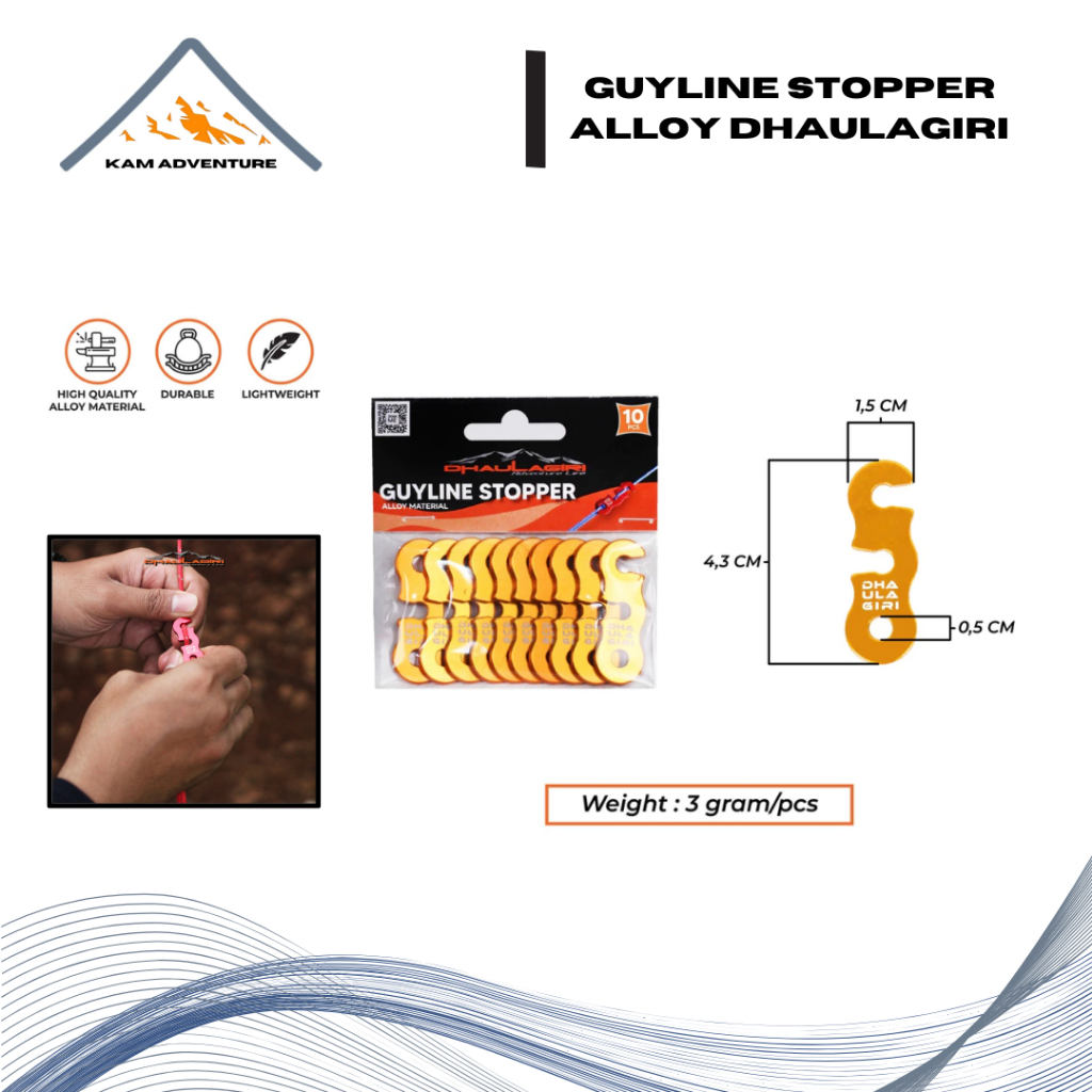 Guyline stopper dhaulagiri - stoper guyline dhaulagiri - stopper tenda - stopper guyline tali tenda 