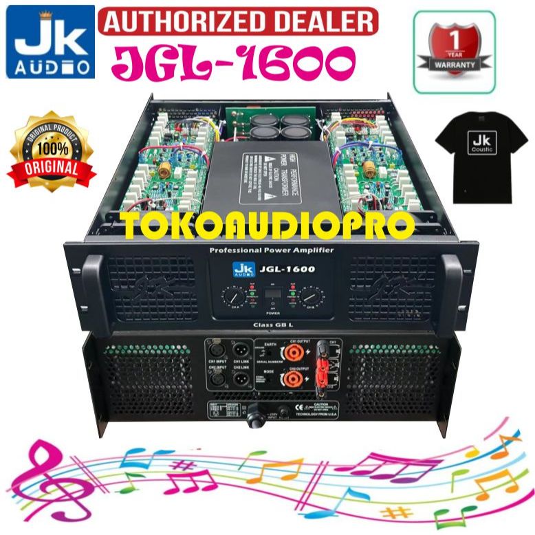 Power JK Audio JGL-1600 2-Channel Power Amplifier JK Audio Jgl1600