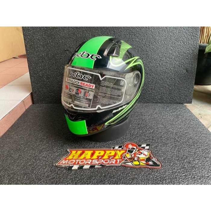 HELM FULL FACE Helm KBC V Zero Euro Green Black