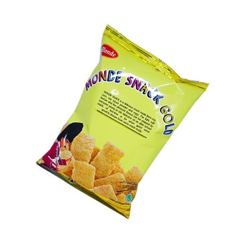 

Nissin Monde Snack Gold 27g onde Serena Snake jajanan enak jagung halal kue lebaran gurih lezat bergizi renyah telur