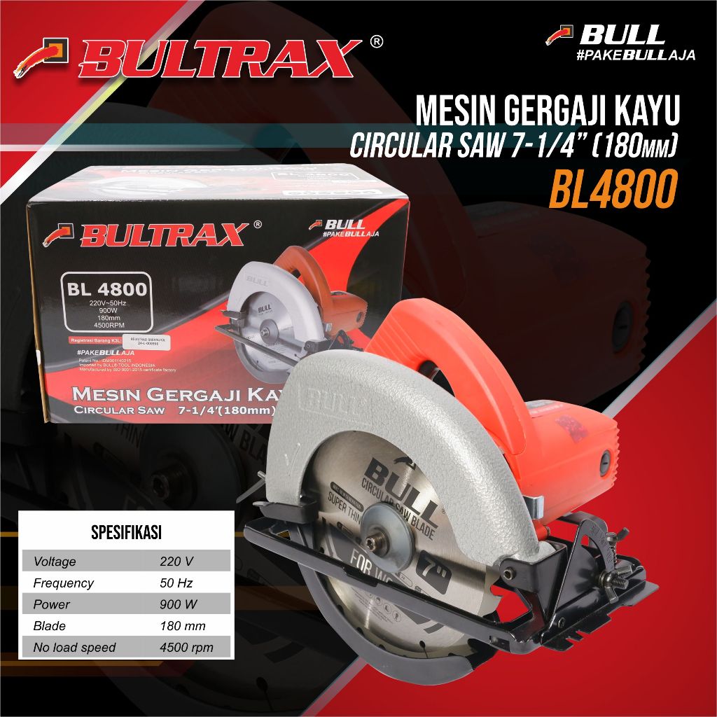 Bull Mesin gergaji kayu circular saw blade BL4800