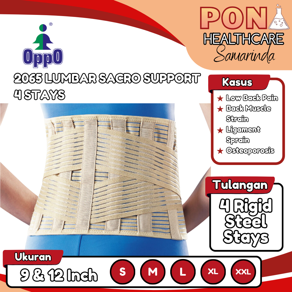 Oppo 2065 Lumbar Sacro Support (9 & 12 Inch) ( S , M , L , XL , XXL ) / Korset Ortopedi Lumbal LSO P