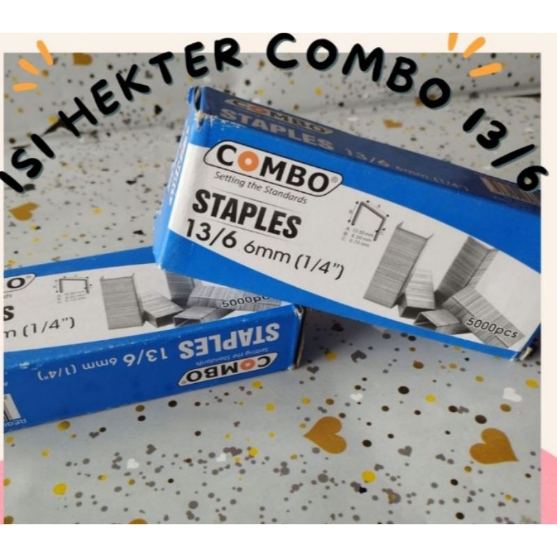 

[YOBANA] STAPLES ISI HETTER COMBO 13/6 UKURAN 6 MM (1/4 INCHI)