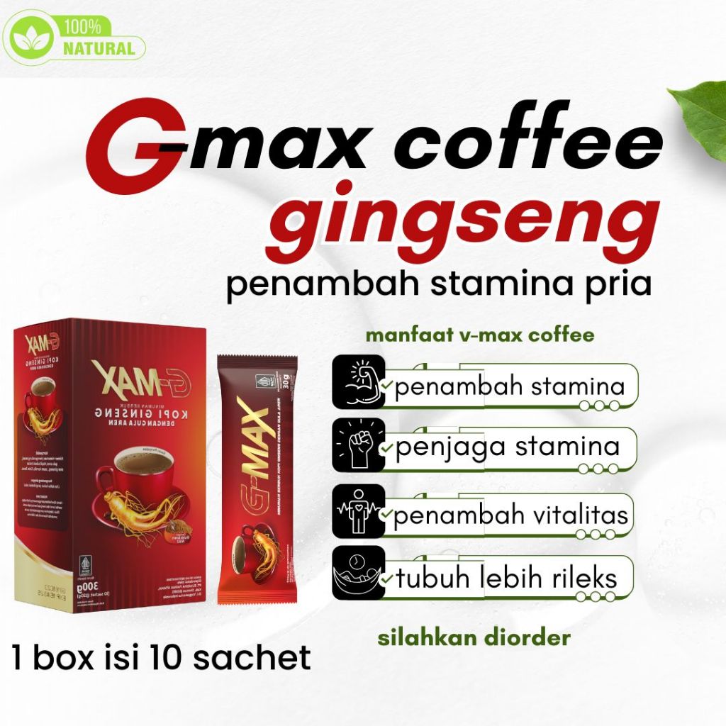 

GMAX COFFE kopi penambah stamina pria