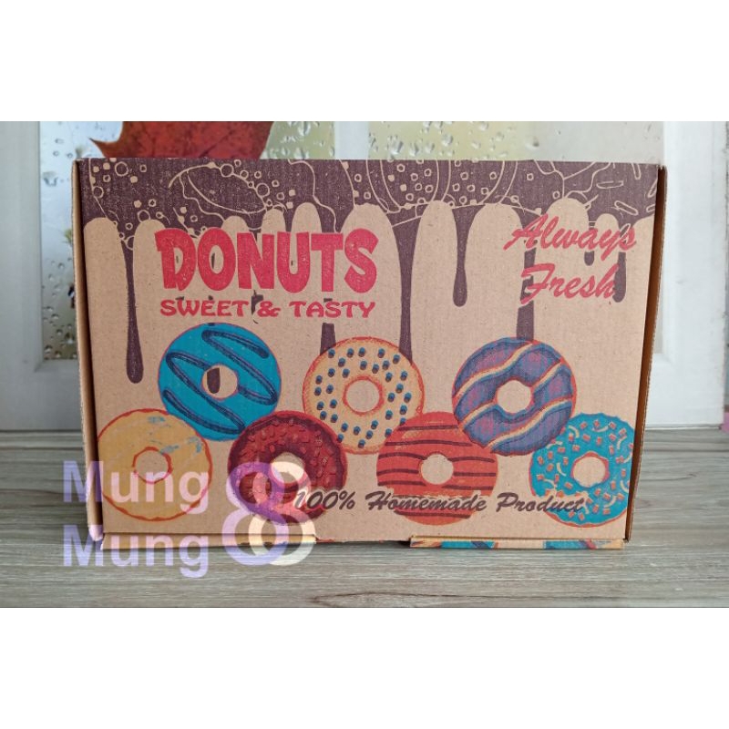 Dus DONAT E-flute isi 6/ BOX DONAT E-flute isi 6