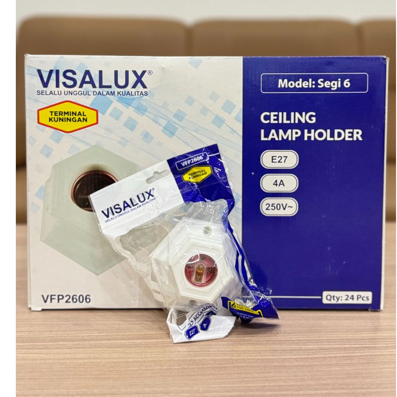 Fitting Plafon Segi 6 Visalux Bakelite / Fiting Plafon Segi 6 Visalux/ Fitting Tempel Segi 6 Visalux