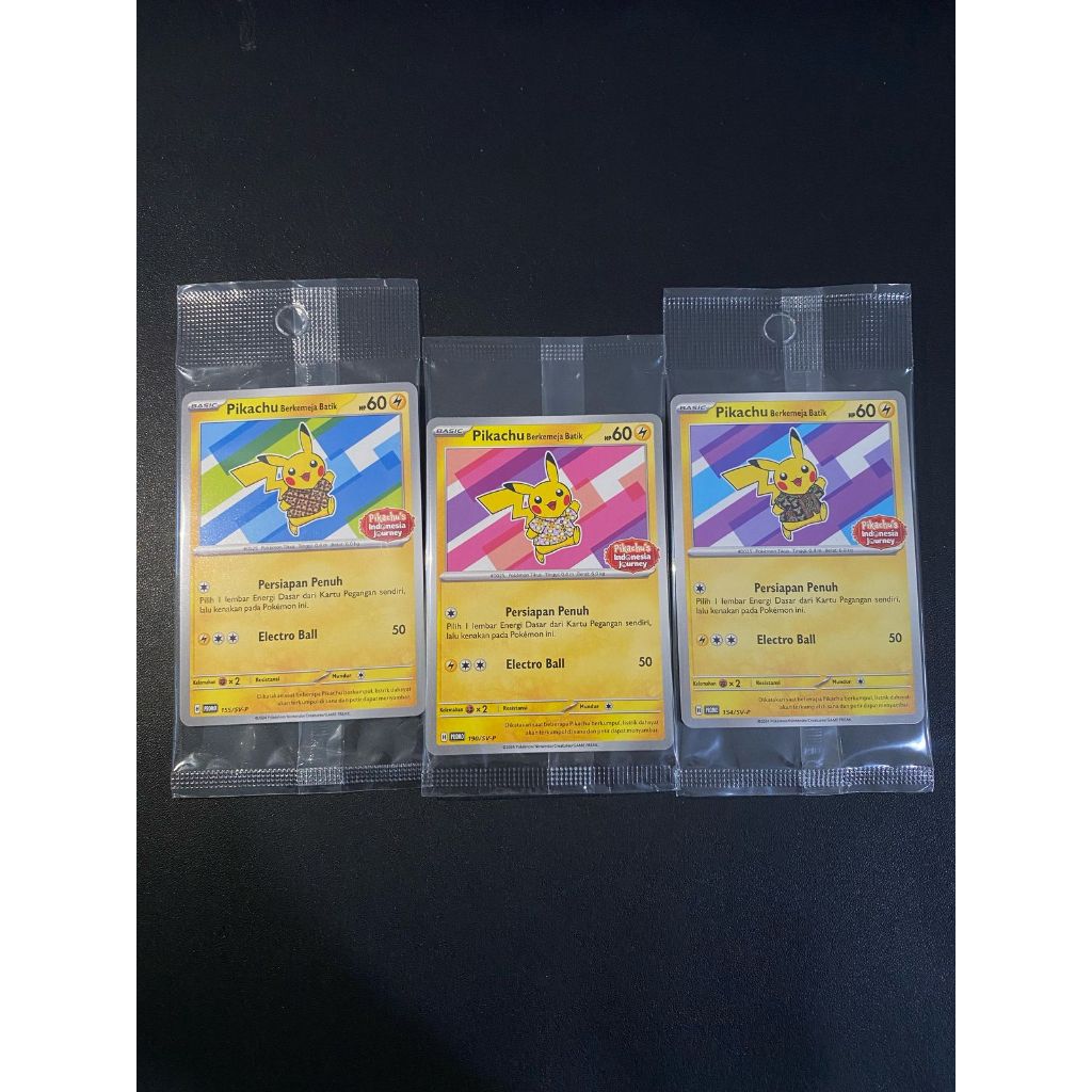 Pikachu batik promo Indonesia journey card pokemon - Staryu/Xatu/Flower/HOLO Spesial Edition Pokemon