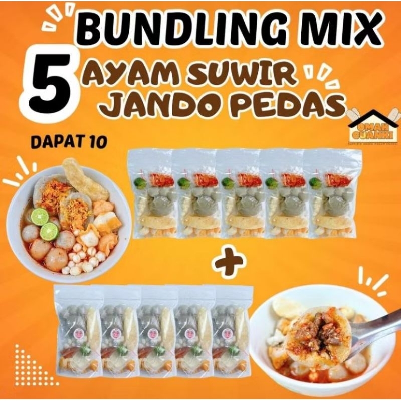 

BUNDLING DAPET 10 [AYAM 5 JANDO 5] EKONOMIS KUAH KALDU HOTPOT INSTAN