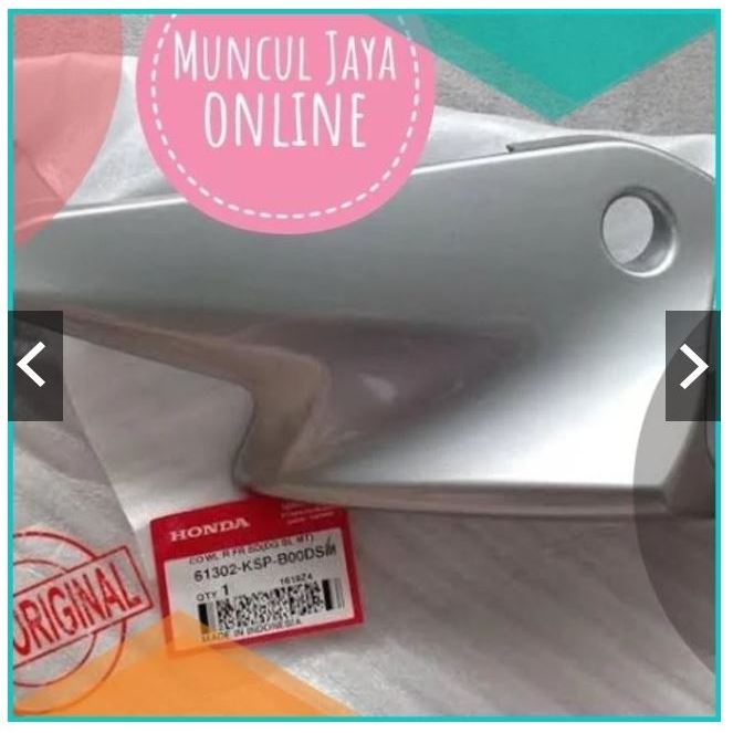 61302-KSP-B00DSM Cowl R Kuping lampu Mega ProMono Shock Silver Kanan