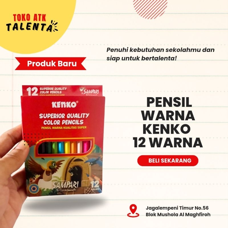 

PENSIL WARNA KENKO 12 WARNA KECIL