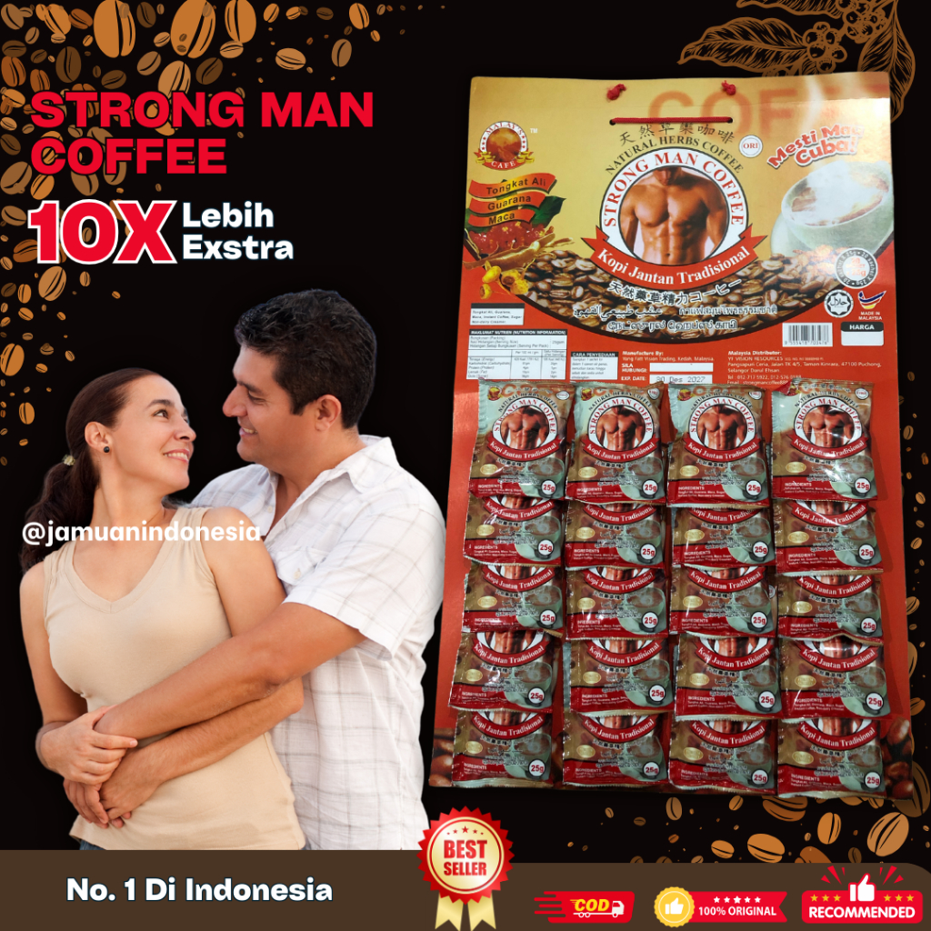 

Kopi Herbal Strong Man Tradisional Papan Original 20 Sachet