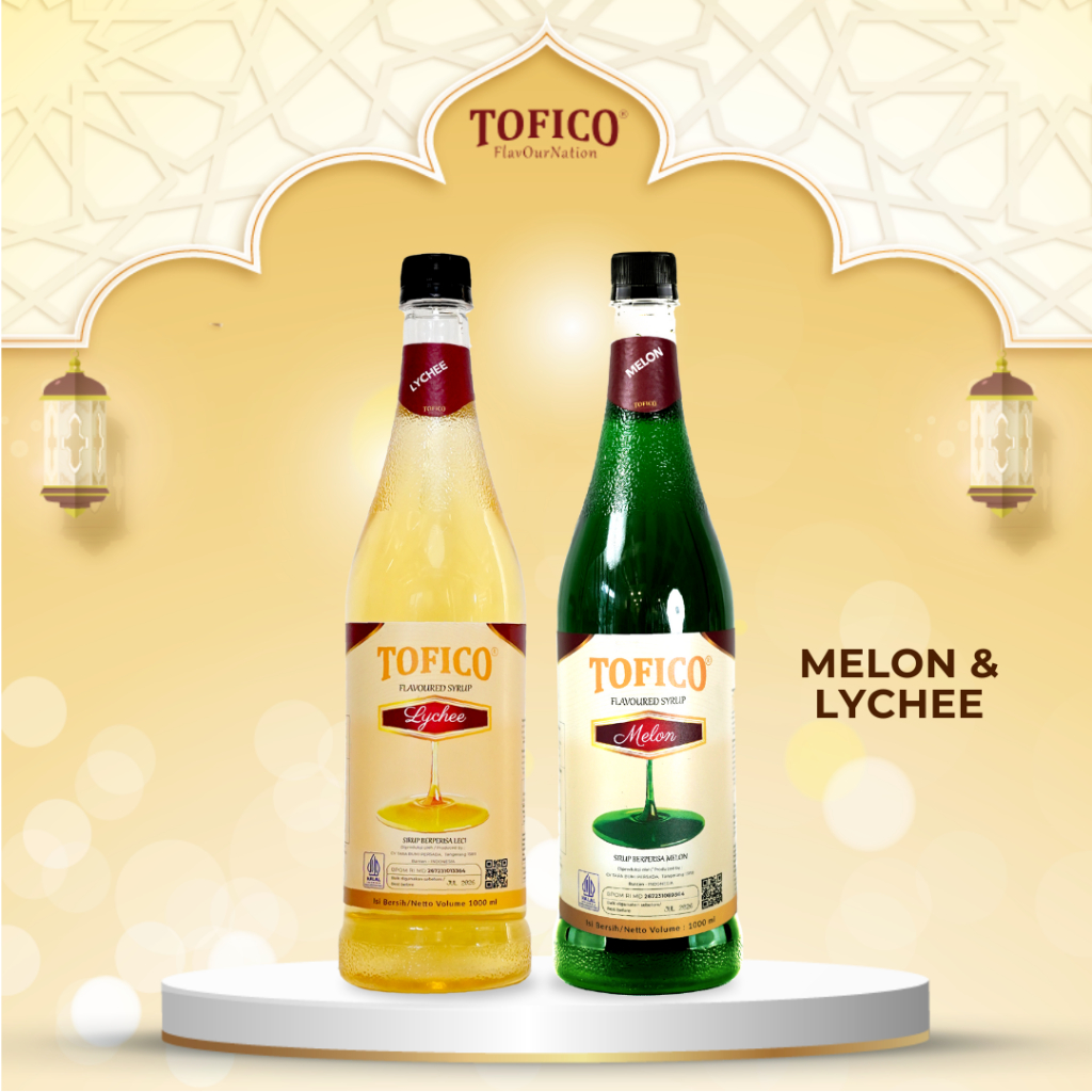 

PAKET SPECIAL RAMADAN Tofico Syrup Lychee 1L + Melon Syrup 1L