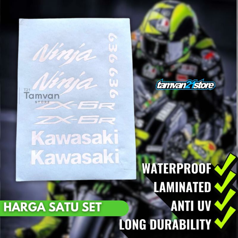 STICKER SET DECAL CUTTING KAWASAKI ZX6R ZX-6R 636