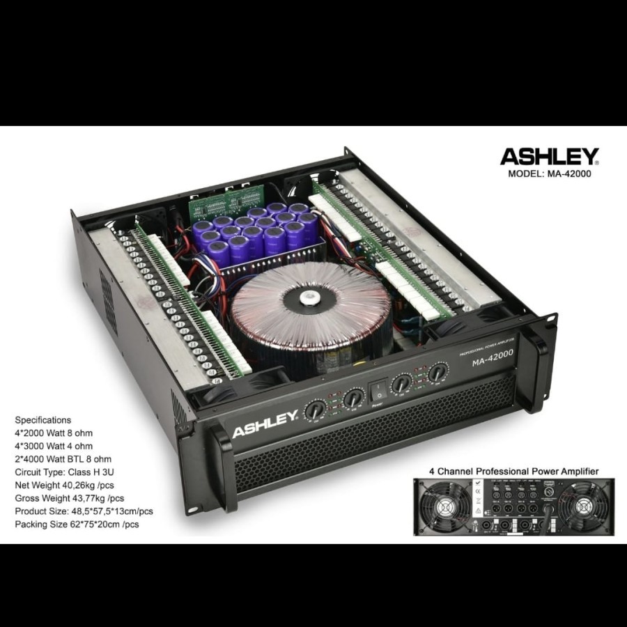 POWER AMPLI ASHLEY MA 42000 / POWER AMPLI ASHLEY MA42000