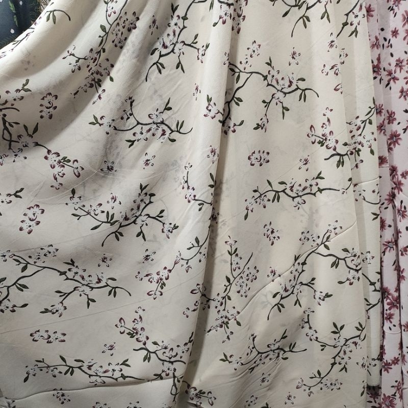 Kain ceruty motif - bahan ceruty premium - bahan babydoll premium - kain ceruty babydoll motif - bah