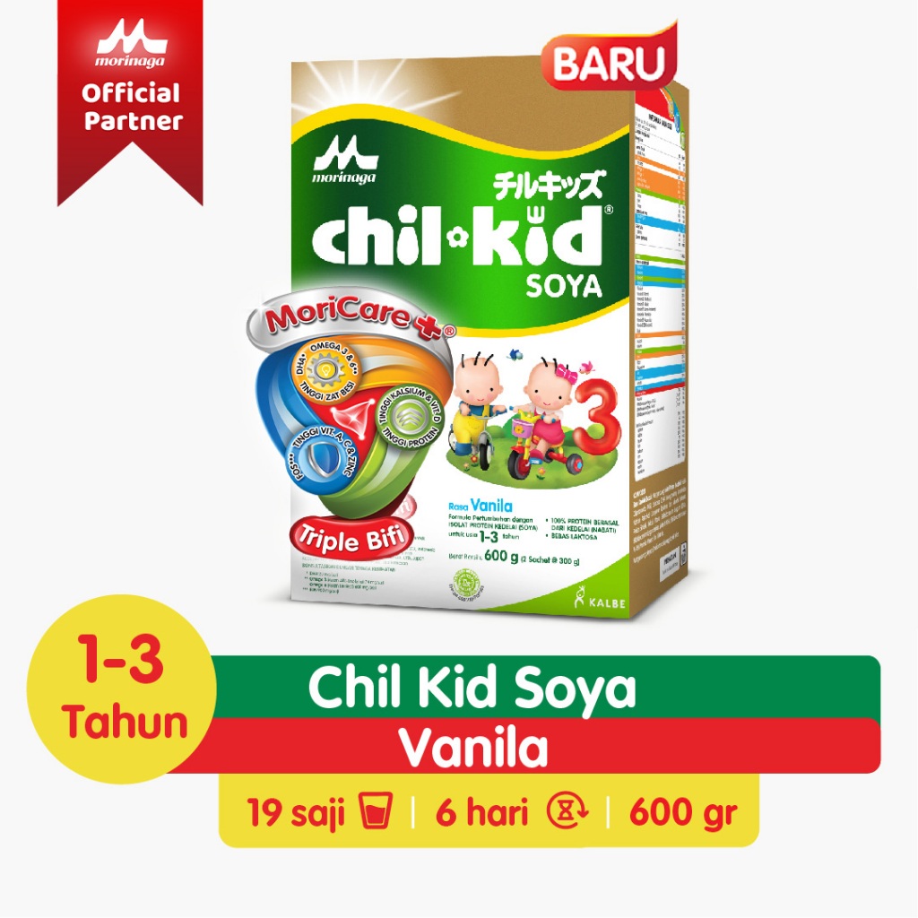MORINAGA CHILKID SOYA 600 GR/CHIL KID SOYA 600 GR SUSU BAYI 1-3 TAHUN