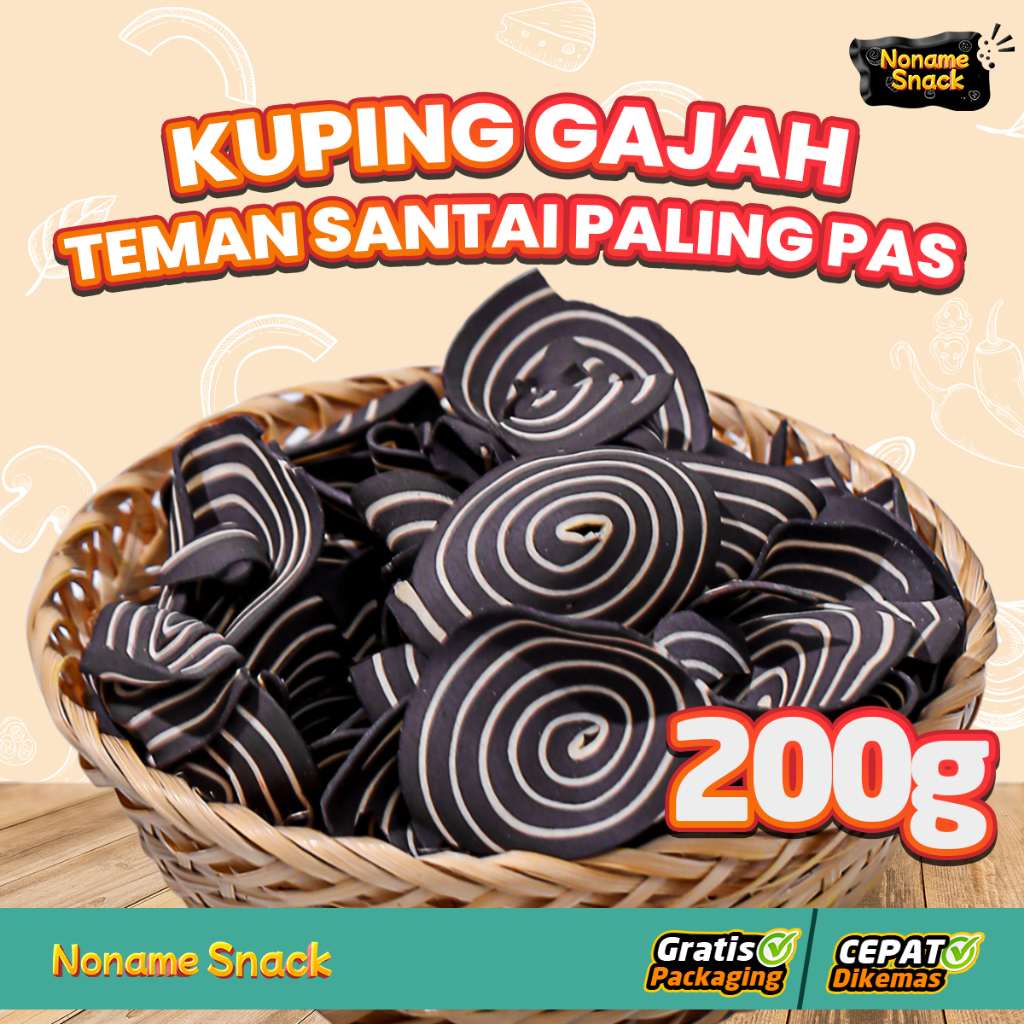 

NoName Snack - Kuping Gajah Cemilan Grosir 200Gr - Tanpa Label