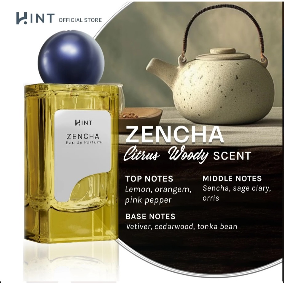 HINT Zencha Eau de Parfum - Tea Series - Unisex Perfume - Calm & Warm Citrus Woody Scent - Zencha 50