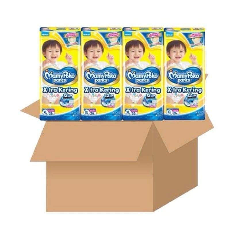 Mamypoko Pants PAKET 1 KARTON POPOK CELANA / Pampers (isi 4 balls) Ready S, M dan L