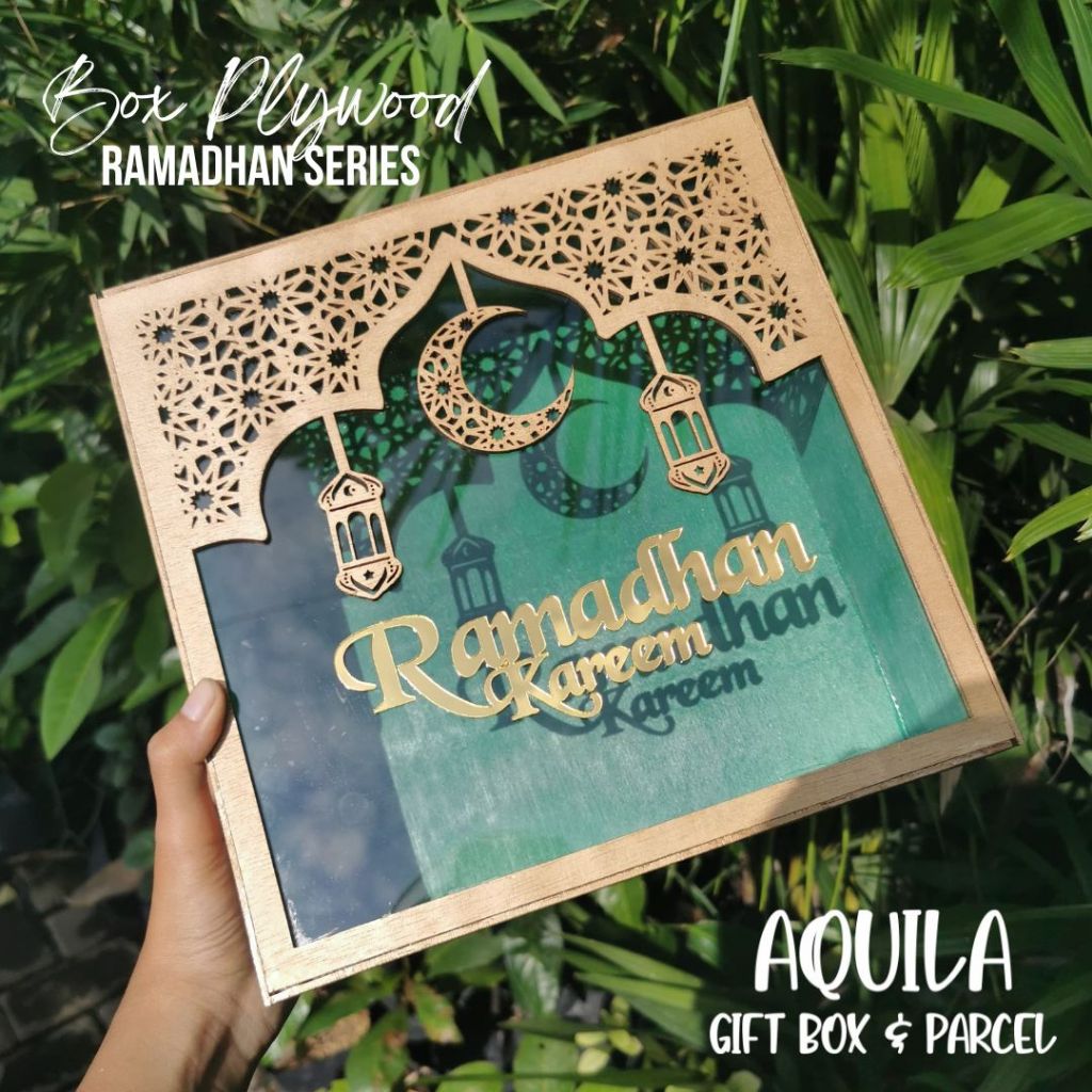 

BOX HAMPERS LEBARAN RAMADHAN KAREEM EID MUBARAK BOX PARCEL PREMIUM BOX KAYU GIFT BOX