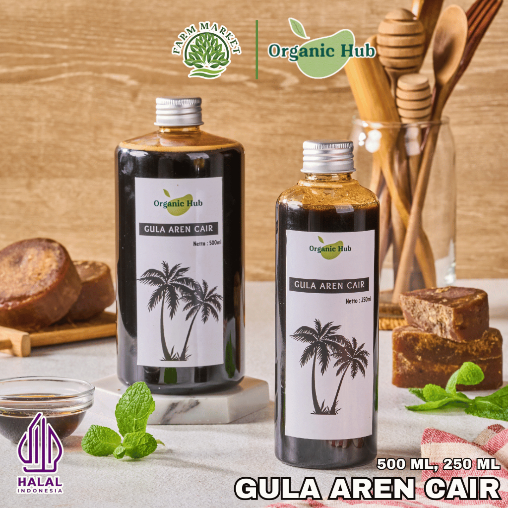 

Organic Hub Gula Aren Cair Organik Murni Premium Asli 100% Syrup Liquid Palm Sugar 500 ml 250 ml