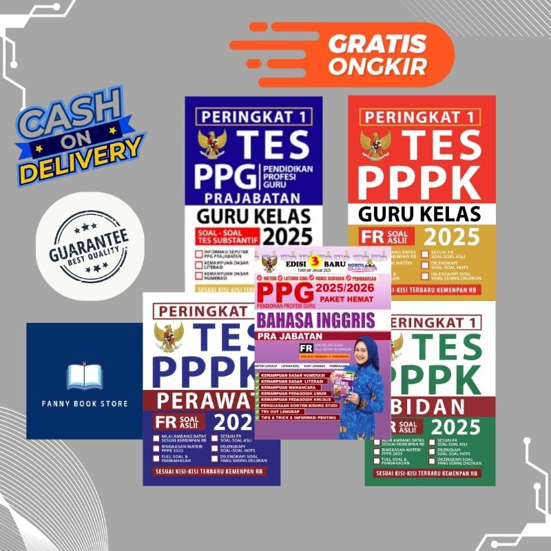 Buku PPG & PPPK 2025 - PPPK Bidan Perawat Guru Kelas Guru Kelas Prajabatan PPG Bahasa Inggris 2025