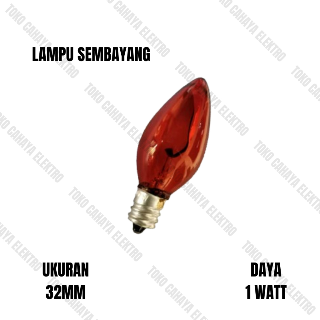 LAMPU BOHLAM LED SEMBAHYANG E12/E14/E27 LAMPU SEMBAHYANG API MERAH BISA COD
