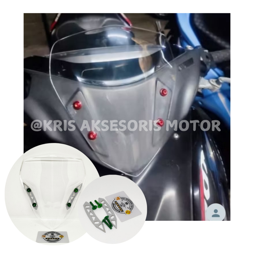 PAKET VISOR AEROX PLUS BRACKET WINDSHIELD YAMAHA AEROX
