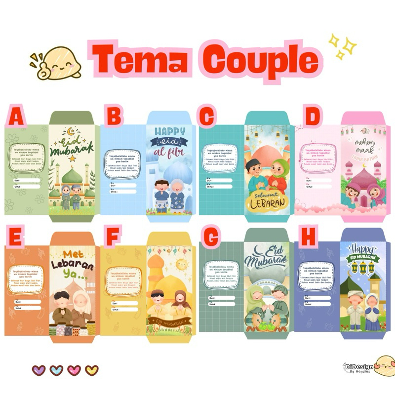 

Amplop Lebaran Custom Lucu tema pasangan couple