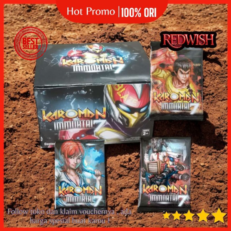 mainan kartu puzzle 3d edukatif 1 BOX KAROMAN 7 IMMORTAL terbaru victory terlaris viral limited