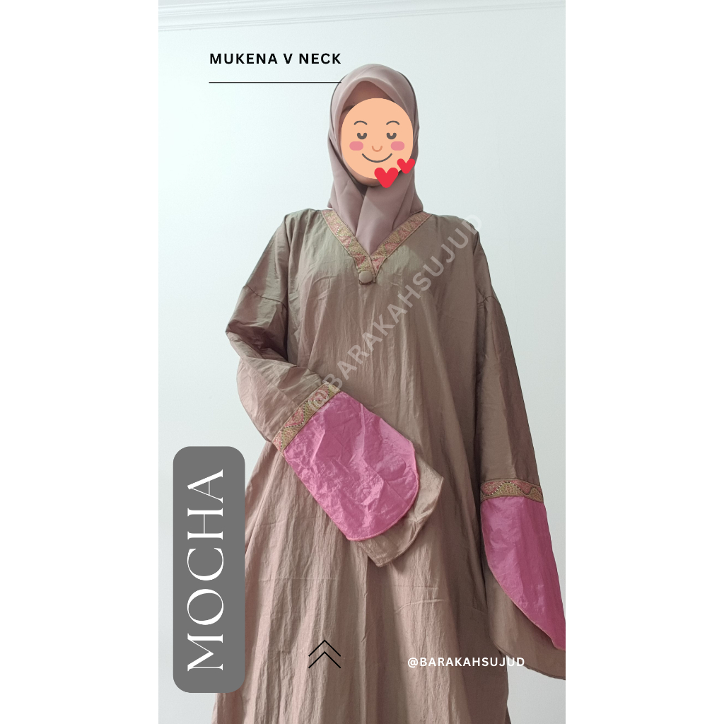 (Pre - Order) Alat Sholat /Mukena V Neck Premium/Mukena Cantik Nyaman - Barakah Sujud/Mukena Renda P